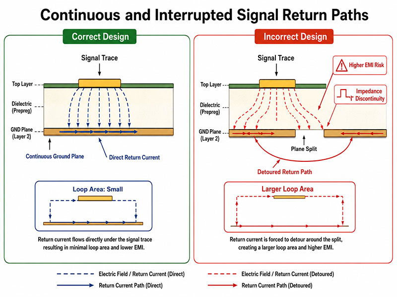 Continuous-vs-Broken-Return-Path