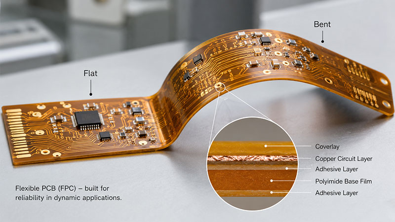 Flex-PCB-in-bent-state