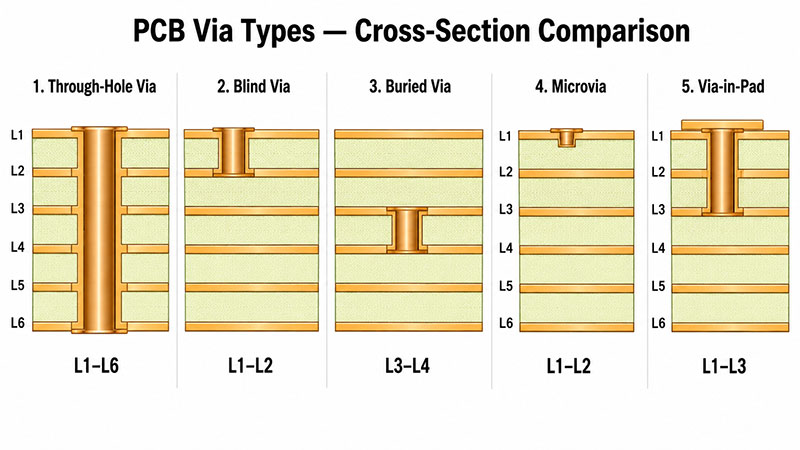 PCB-Via-Types-and-Routing-Impact