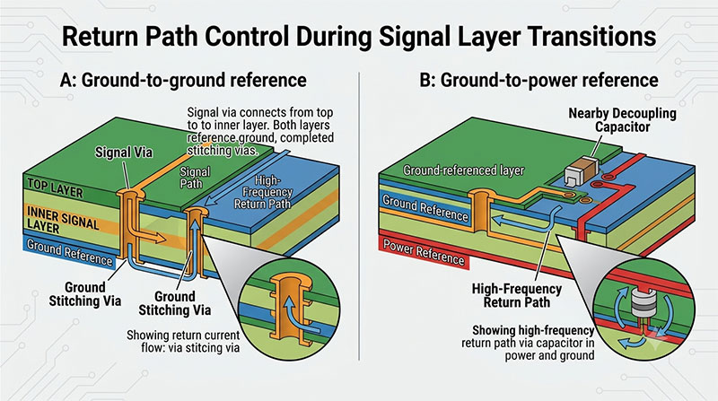 Signal-Layer-Transition-and-Stitching-Via