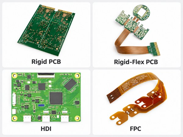 Rigid PCB rigid-flex PCB HDI PCB and FPC structures used in medical electronics