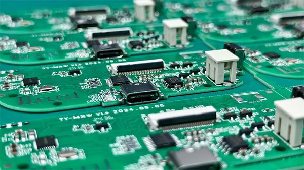 Surface-mount components assembled on a printed circuit board