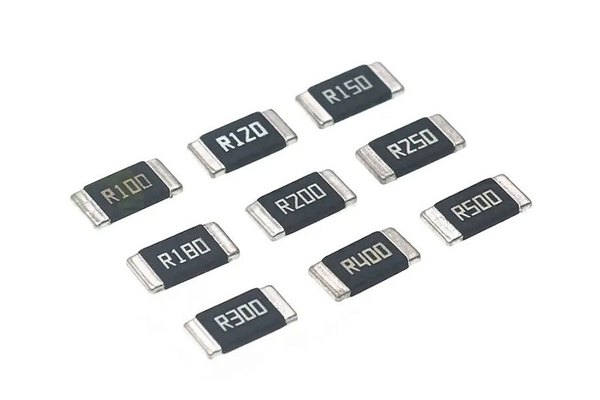 Multiple surface-mount chip resistors with printed resistance markings